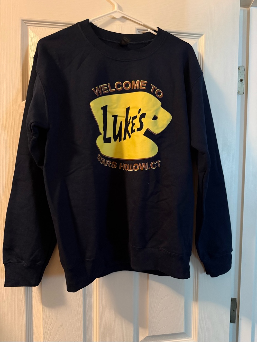 Luke's Diner Graphic Sweatshirt - Navy with Yellow Logo